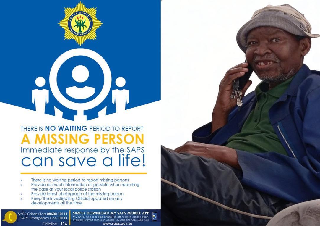 Vincent Raseroka Mabopane SAPS is seeking community assistance in locating a missing ...